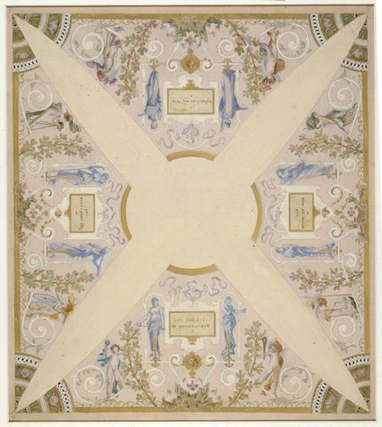Sketch for the Staircase of Festivities of the City Hall of Paris: August
