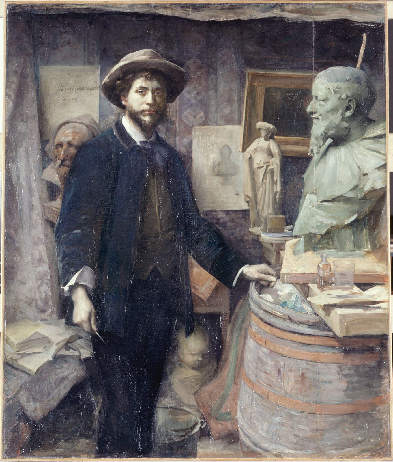 Portrait of Jean Carriès in his studio