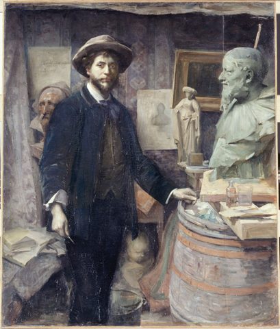 Portrait of Jean Carriès in his studio