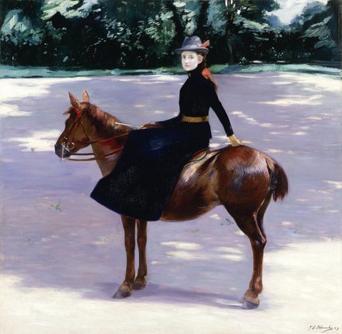Miss Meuriot on Her Pony