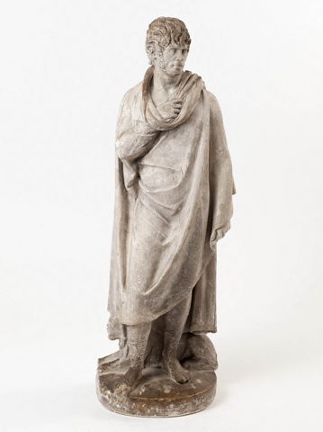 Full-length Portrait of the Artist Draped in the Antique Style