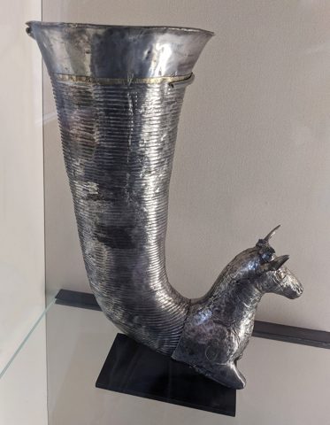 Rhyton with gazelle protomee