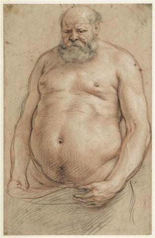 Standing Nude Old Man