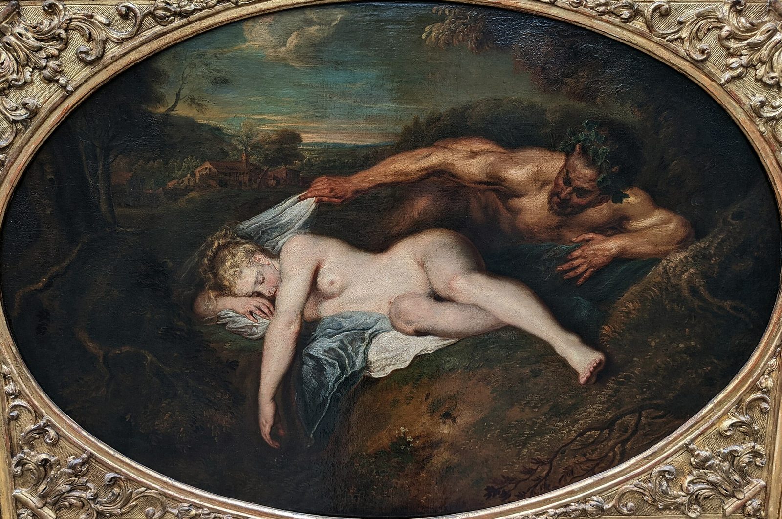 Ninfa y sátiro