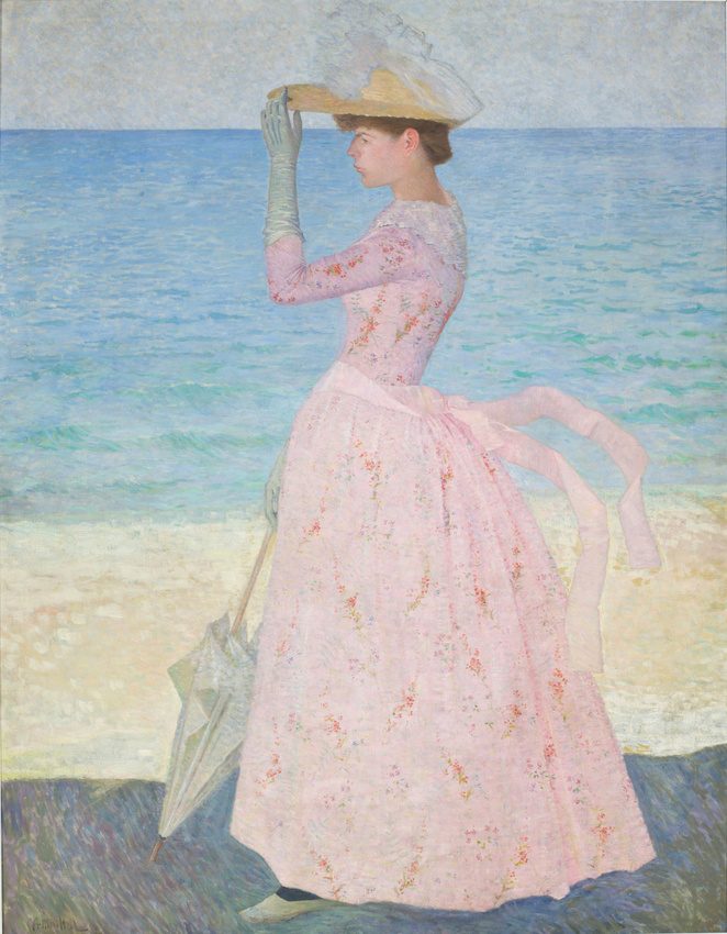 la donna con l'ombrello