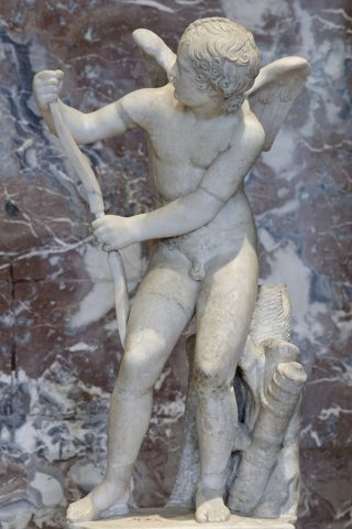 Eros bending his bow