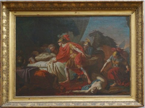 Achilles lays Hector's corpse at the feet of the body of Patroclus