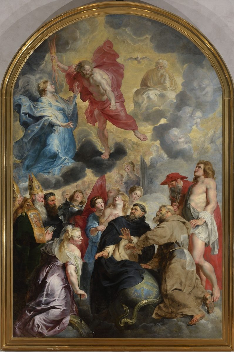 Saint Dominique et Saint François préservant le monde de la colère du Christ