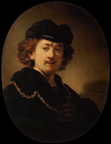 Autorretrato con gorro y cadena de oro