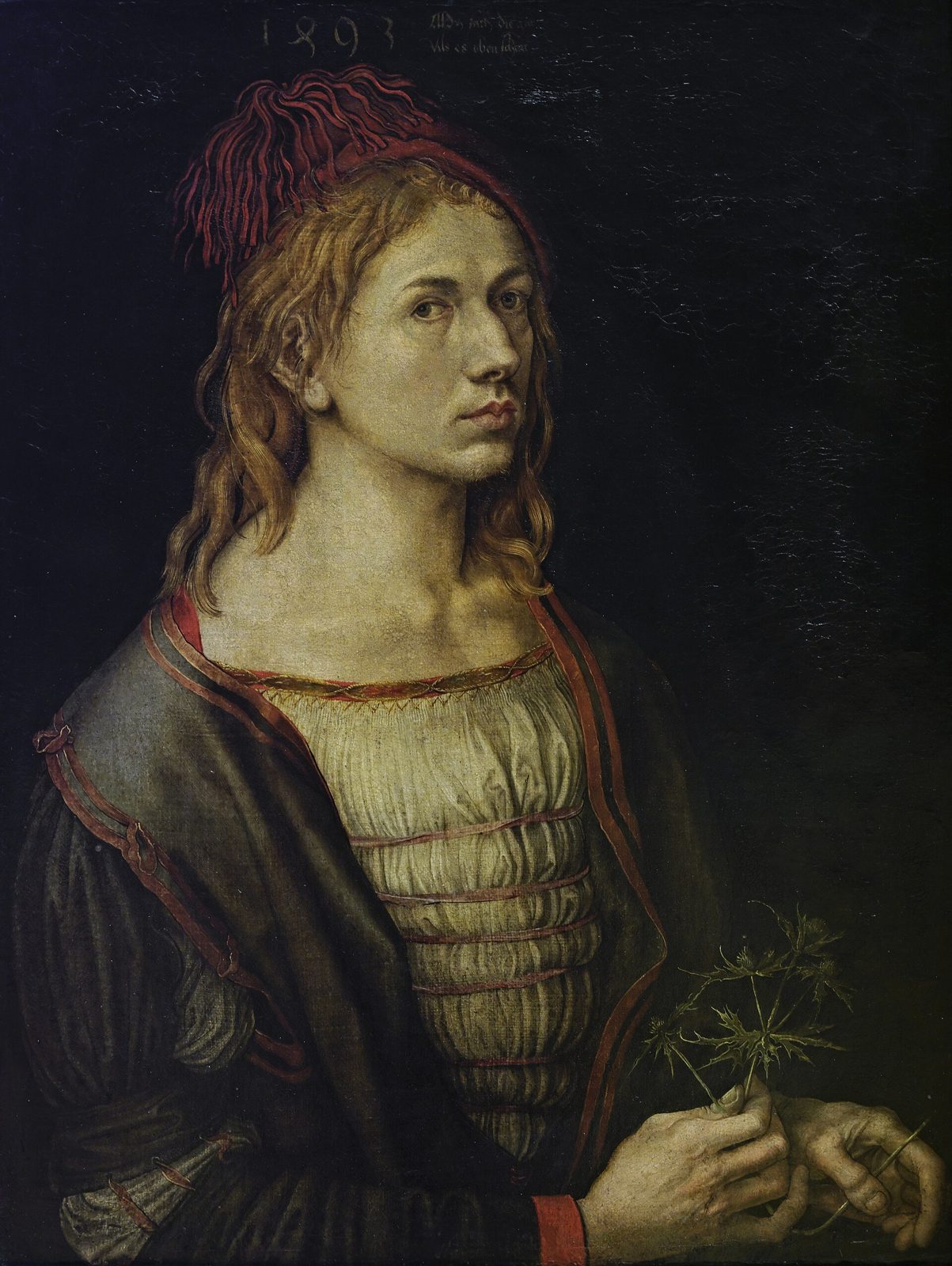 Autoritratto con fiore d'eringio