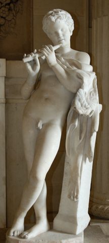 Satyr playing flute
