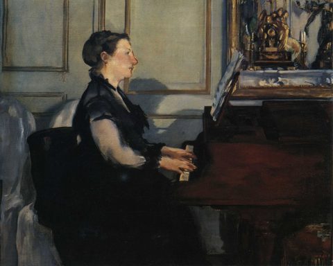 Suzanna Manet grająca na fortepianie