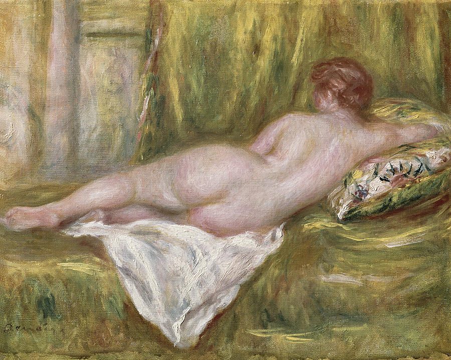 Nu couché, von hinten betrachtet