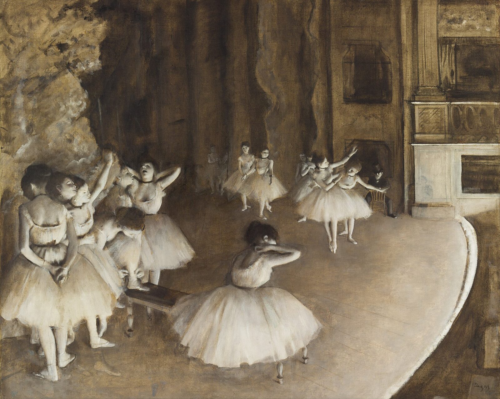 Generalprobe des Balletts auf der Bühne