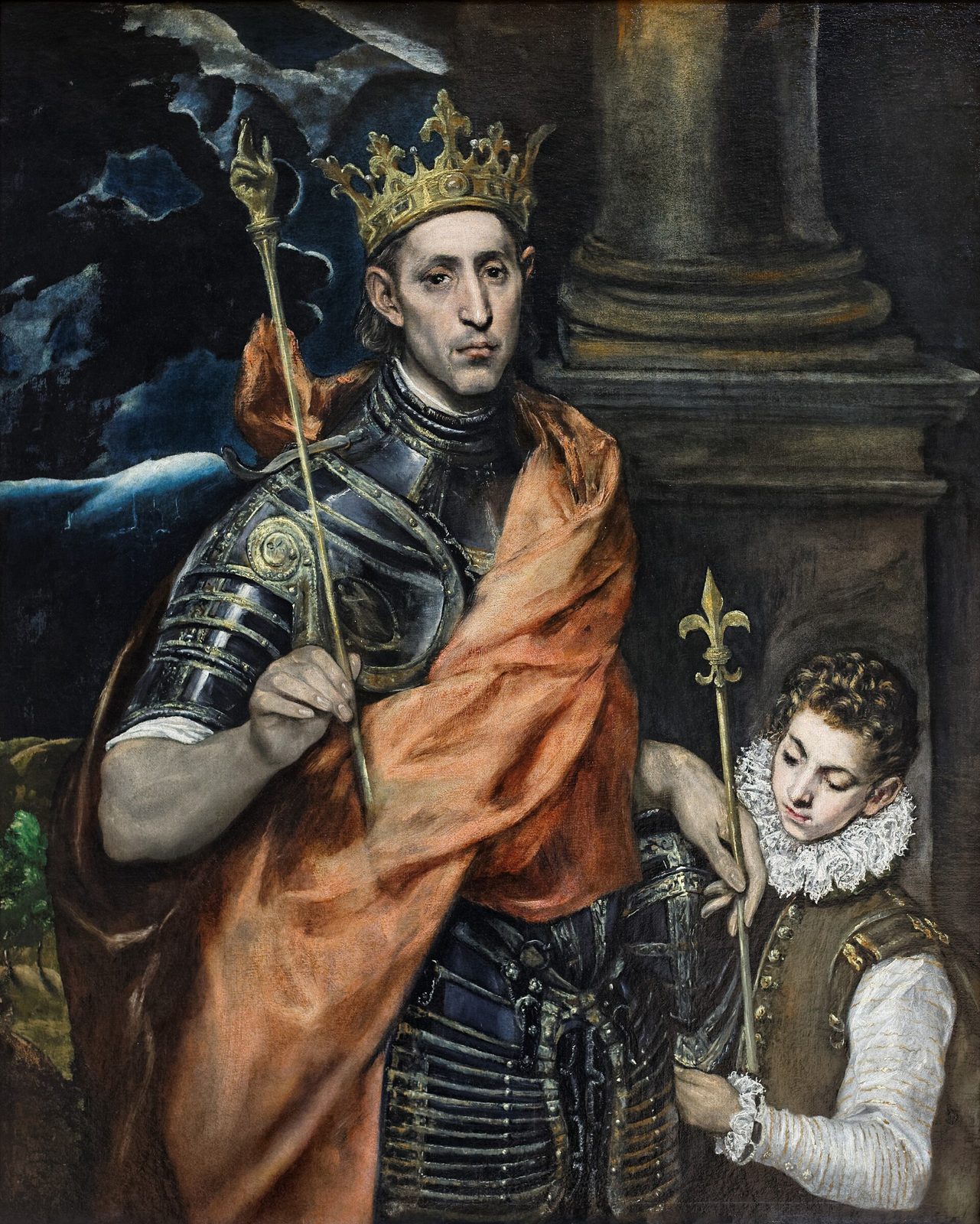 Der Hl. Ludwig, König von Frankreich, mit einem Pagen