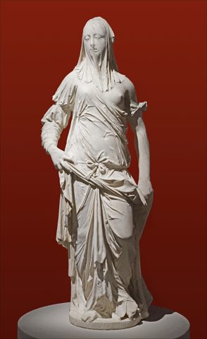 Antonio corradini, donna velata