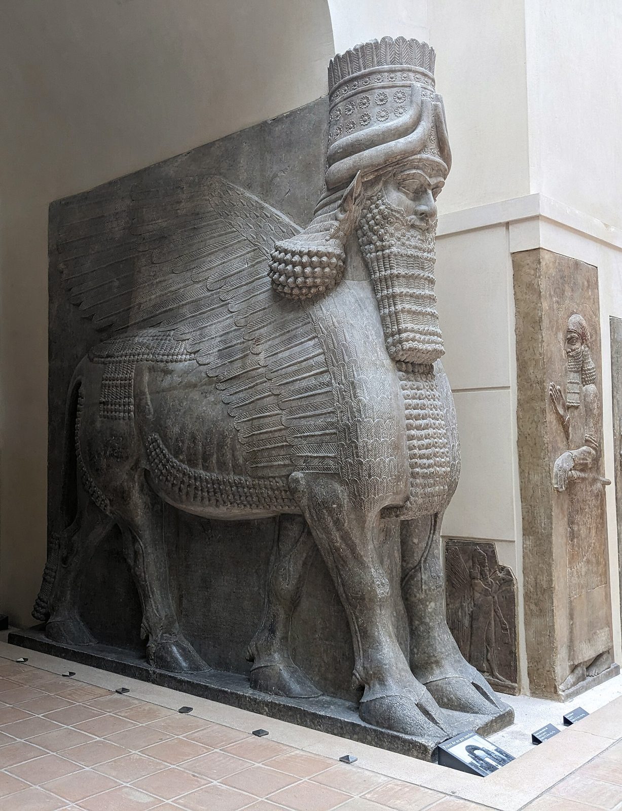 Winged bull with human head