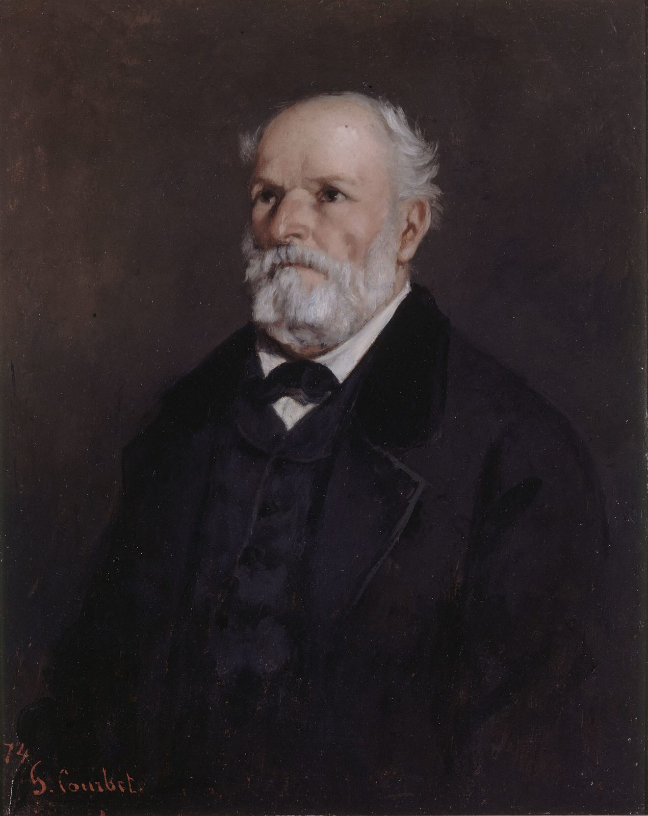 Ritratto di Régis Courbet, padre dell'artista