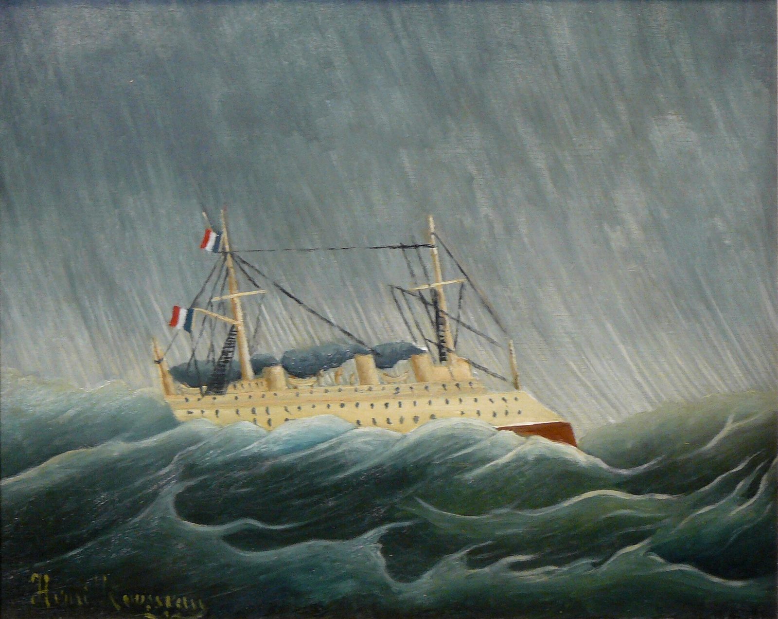 Le navire dans la tempete